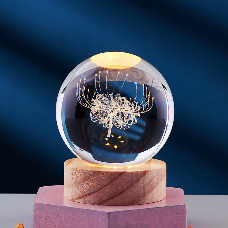 Crystal Ball 3D Solar System Night Light