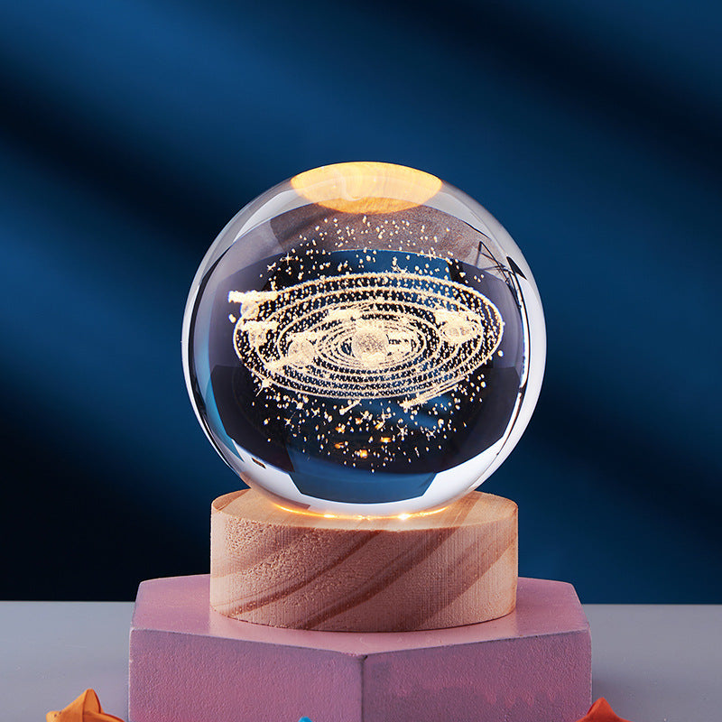 Crystal Ball 3D Solar System Night Light