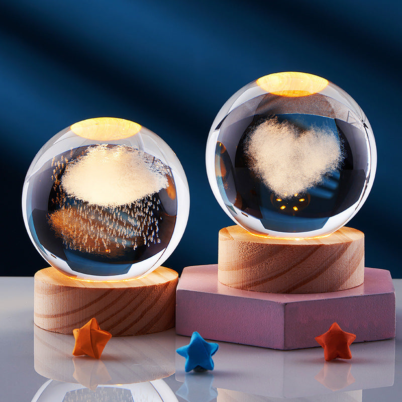 Crystal Ball 3D Solar System Night Light