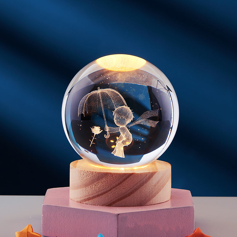 Crystal Ball 3D Solar System Night Light
