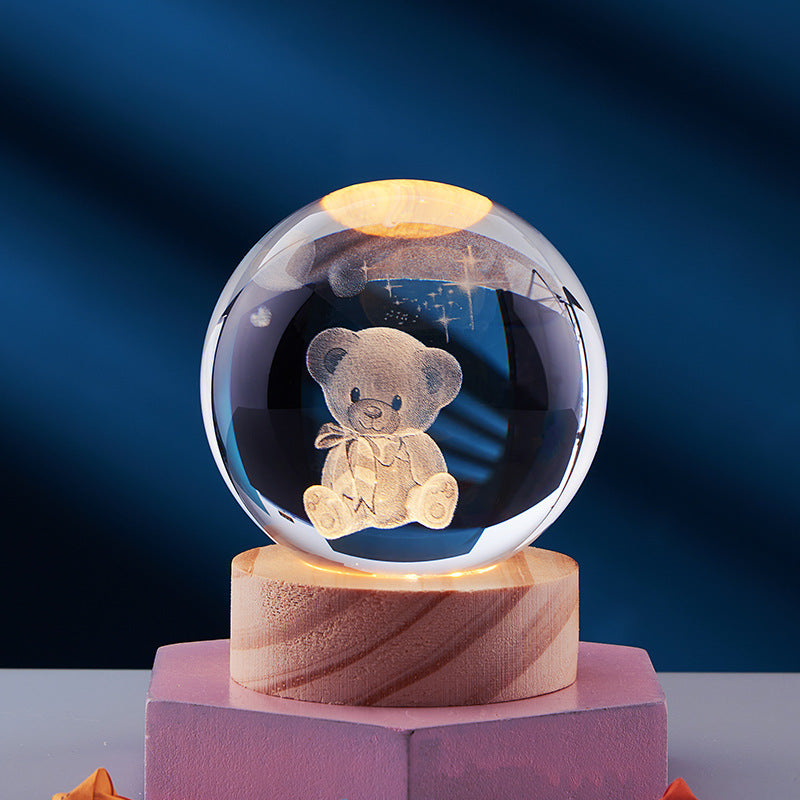 Crystal Ball 3D Solar System Night Light