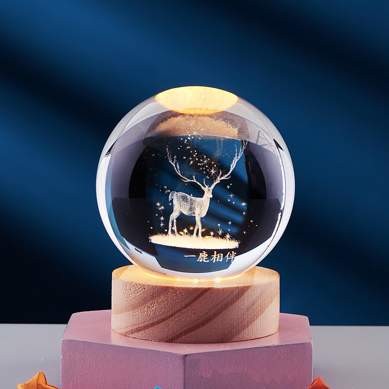 Crystal Ball 3D Solar System Night Light