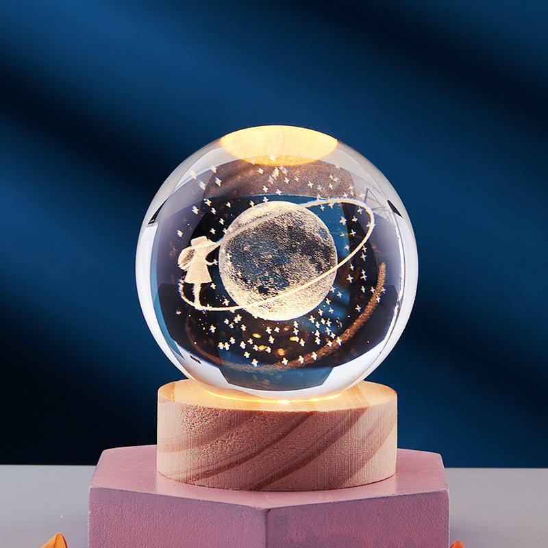 Crystal Ball 3D Solar System Night Light