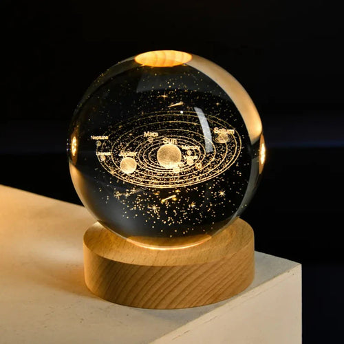 Crystal Ball 3D Solar System Night Light