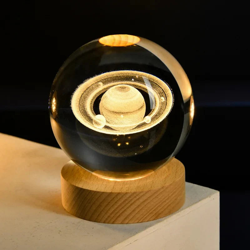 Crystal Ball 3D Solar System Night Light